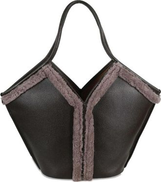 Hereu Zijde & Nylon Tassen Collectie - Dames - Shoppers - Bruin - ONE Size - Nylon - Tassen