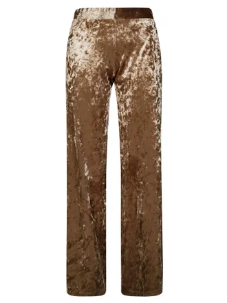 Forte_Forte Iridescent Stretch Velvet High-Waisted Pants