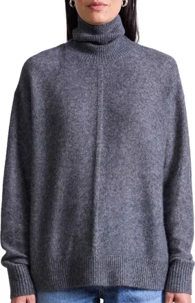 Apiece Apart Softest Tissue Weight Turtleneck Sweater In Charcoal