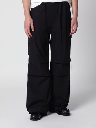 Needles Wide-Leg Cotton-Blend Cargo Trousers with Elasticated Waist