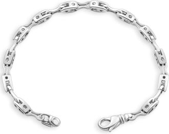 Pompeii3 Mens 14k Gold (17gram) or Platinum (31gram) 4.5mm Link Bracelet 8.5