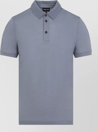 Giorgio Armani virgin wool regular-fit short-sleeve polo shirt