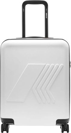 K-Way Eudoxie Logo Suitcase - unisex - Handbagage koffer - Wit - ONE Size - Polyester - Koffers