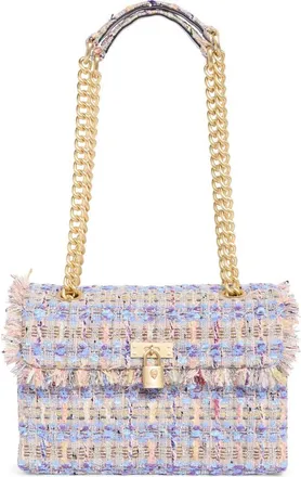 Kurt Geiger Brixton Tweed Convertible Shoulder Bag in Lilac at Nordstrom Rack