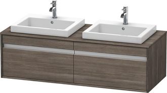 Duravit Duravit Ketho Mueble De Pared 6797, 2 Extra&iacute;bles, 1400mm, Para 2 Lavabos Empotrados, A Ambos Lados, Color (frente/cuerpo): Pino Terra Decor - Kt6797b5