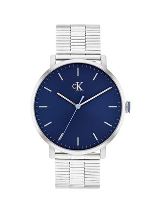 Calvin Klein Mens Slim Case Link Bracelet Watch - Silver - OS