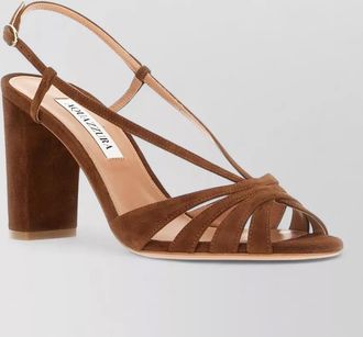 Aquazzura aimee sandals sling back block heel