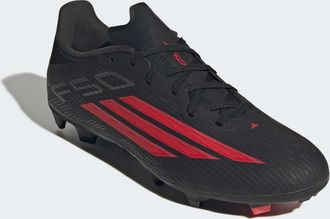 adidas Fussballschuh ADIDAS PERFORMANCE F50 LEAGUE FIRM GROUND/MULTI GROUND, Gr. 42,5, core schwarz, lucid rot, core schwarz, Synthetik, Textil, Schuhe Fussb