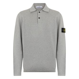 Stone Island Polo Shirts, male, Gray, Size: XL Ls Polo