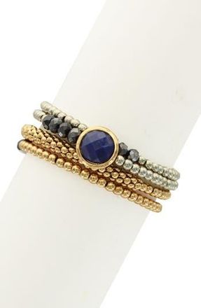 Olivia Welles Alessia Coil Bracelet in Gold /Blue at Nordstrom Rack