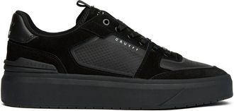 Cruyff Mens Endorsed Tech Trainers - Black Leather - Size UK 12