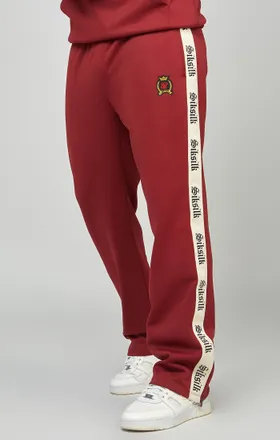 Siksilk Jogger de pu&ntilde;o abierto de poli&eacute;ster con cinta g&oacute;tica lateral para hombre SikSilk S