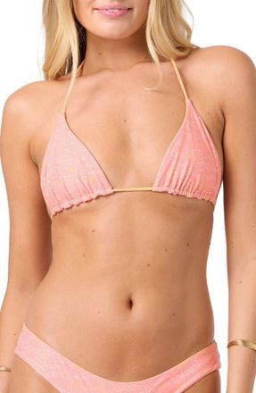 O'Neill Sunshine Venice Reversible Bikini Top in Fusion Coral at Nordstrom, Size X-Small