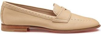 Santoni Womens tumbled leather penny loafer in Light Brown at Nordstrom, Size 10.5