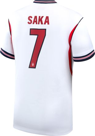 Nike Bukayo Saka England National Team 2026 Stadium Home Nike Mens Dri-FIT Soccer Jersey in White | NN203948200-ENG