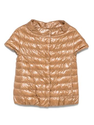 Herno short-sleeve quilted jacket - Brown