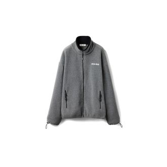 Miu Miu Fleece Sweatshirt, Woman, Grey, Size XXL