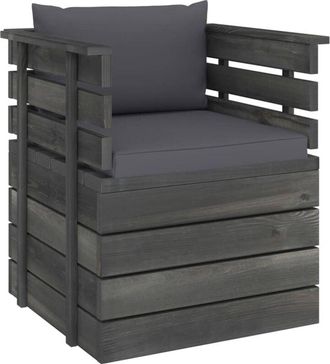 vidaXL Sill&oacute;n De Jard&iacute;n Con Cojines Madera De Pino Vidaxl