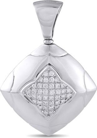 Bulgari Pyramid 18K White Gold 0.65ct Diamond Pendant BV10-060326