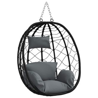 vidaXL Silla Huevo Colgante Manual Antracita 91,5 X 54,5 X 107 Cm Vidaxl