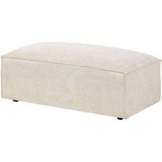 Beliani Beliani - Poggiapiedi ottomano moderno Seduta poggiapiedi in velluto beige Hellnar