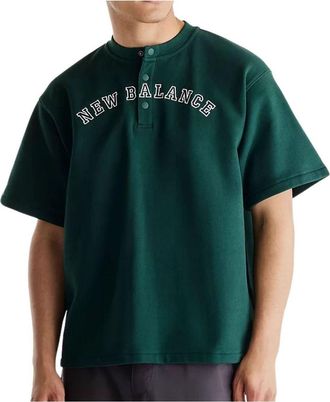 New Balance x Shohei French Terry Henley Neck T-Shirt Asia Sizing Nordic Green MT62V56ZNOG