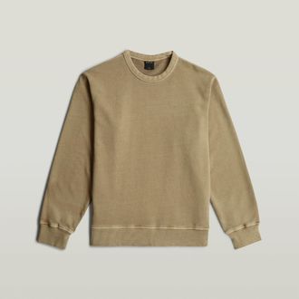 G-Star Washed Longsleeve Sweater - Beige - Heren