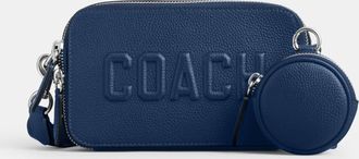 Coach Mens Charter Slim Crossbody Bag With Graphic - Blue Leather - One Size