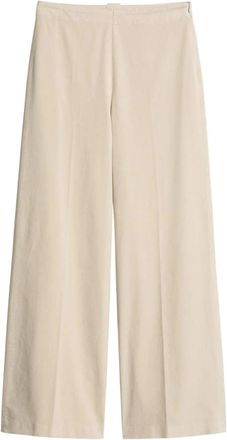 Marc O'Polo Woven Pants - Dames - Wijde Broeken - Beige - XL - Katoen - Broeken