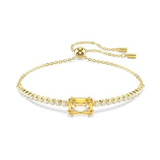 Swarovski Kristal Matrix Armband Elegant Sieraden - Dames - Accessoires - Geel - Maat: ONE Size