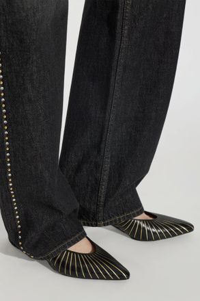 Versace Heeled Mules Gianni, Womens, Black