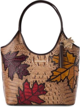 Brahmin Melora Croc Embossed Leather Tote in Toffee Cartland at Nordstrom