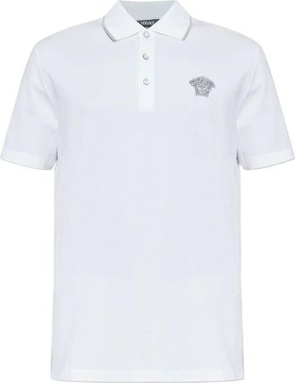 Versace Polo Shirt With Embroidered Logo