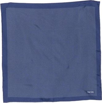 Tom Ford Accessoires, Heren, Blauw, ONE Size, Micro Polka Dot Pocket Square