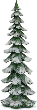 Melrose International Green Flocked Pine Tree 26H - Green, White
