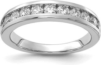 Diamond2Deal 14k Gold Lab Grown Diamond Wedding Band Ring 1Ct Clarity- VS Color- D-E
