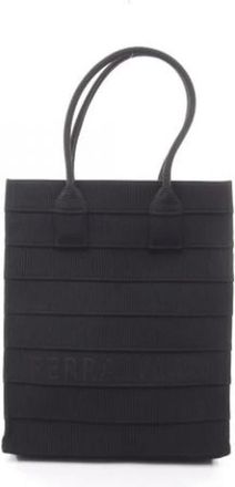 Ferragamo Pre-owned Tote Bags, female, Black, Size: ONE SIZE Pre-owned Fabric Tote Bag