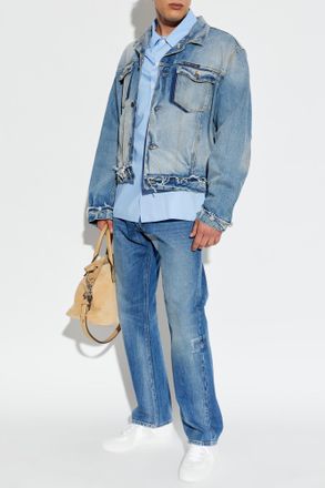 Maison Margiela Jeans With A vintage Effect, Mens, Blue