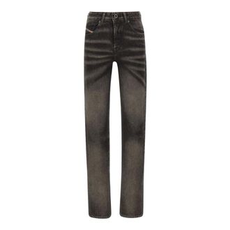 Diesel Jeans, Dames, Zwart, W28, Katoen, D-Heel-FSJ Katoenen Denim Jeans