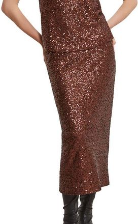 ottod'Ame Longuette Skirt With Sequins in Bronze at Nordstrom, Size 46 It