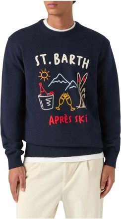 MC2 Saint Barth Maglia girocollo Heron con intarsio e ricamo Apr&egrave;s Ski - Knitwear - Hombre - Azul - XL