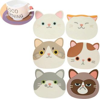 OEM Juego De 6 Posavasos, Posavasos De Silicona, Posavasos Para Vasos, Alfombrilla Anti, Quemaduras, Antideslizante, Resistente Al Calor, Multicolor