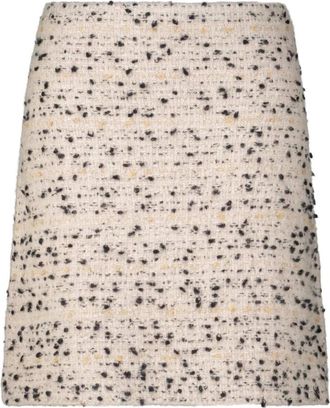 Fabiana Filippi Rokken, Dames, Beige, S, Wol, Luxe Wollen Blend Minirok