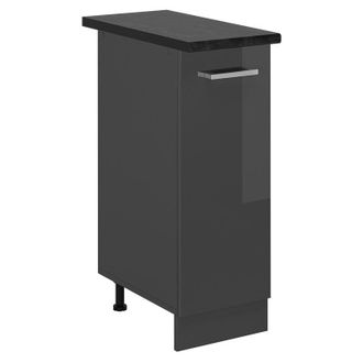 Vicco Armario De Farmacia R-line, Antracita Alto Brillo, 30 Cm, Et Antracita