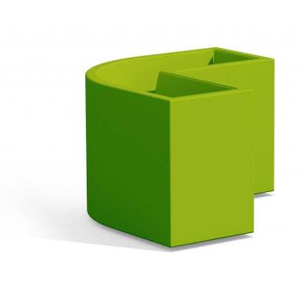 Monacis Macetero Esquinero De Dise&ntilde;o Moderno De 160x35 Cm Y 50 Cm De Alto, Fabricado En Pol&iacute;mero Verde Resistente Para Interiores Y Exteriores