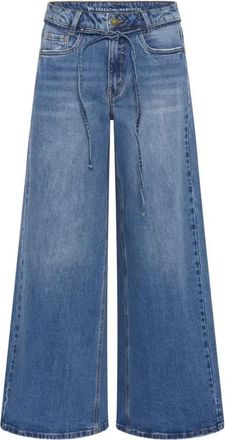 MY ESSENTIAL WARDROBE Wide Jeans - Dames - Loose Fit Jeans - Blauw - W24 L30 - Katoen - Jeans