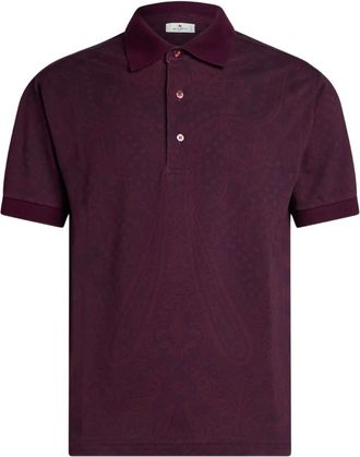 Etro Polo con stampa paisley - Rosso