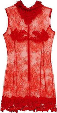 Blumarine lace mini dress - Red