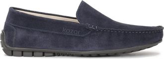 Kazar Navy Blue Rijdende Mocassins - Heren - Loafers - Blauw - 43 EU - Su&egrave;de - Schoenen