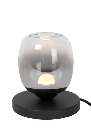 Lucide L&aacute;mpara de mesa de metal con 1 led integrado, negro